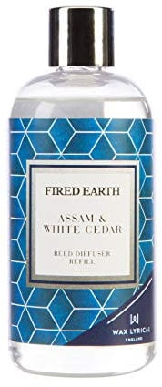 WAX LYRICAL Fired Earth Assam & White Cedar Reed Diffuser Refill, 200ml, Black