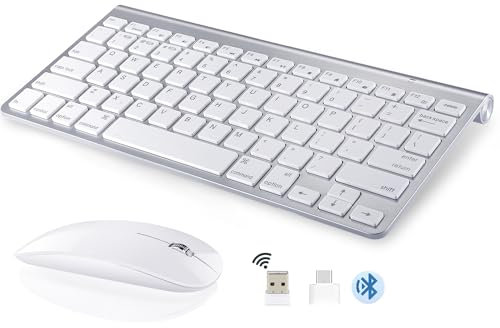 Wireless Keyboard and Mouse Compatible with iMac MacBook Air/Pro (Wireless 2.4GHz)
