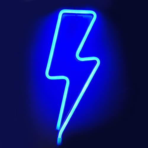 Colording Netter Blitz Schild Nachtlicht,LED Blitz Neonlicht Dekor Licht,Wanddekoration für Weihnachten, Geburtstagsfeier, Kinderzimmer, Wohnzimmer, Hochzeitsfeier Dekor