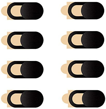 JeoPoom Cubierta Webcam Cover Slider[8 Unidades], Diseño Ultra Fino Camera Cover Tapa Webcam para Todo Tipo de Ordenadores Portátiles, Tabletas y Móviles Inteligentes, Seguridad de Privacidad