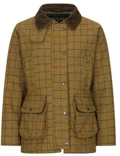 WALKER AND HAWKES - Hazelwood - Damen Country-Jacke aus Tweed - für die Jagd geeignet - Beigefarbener Tweed - EU 38 (UK 10)
