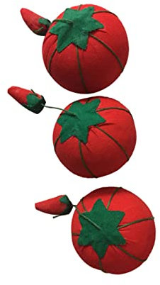 CORHAD 2 Piezas Cojines Pin-up portaagujas Christmas Xmas Agujas de Costura alfileres de Costura alfileteros de Aguja Cojines de muñeca Pulsera Tomate Chino almohadón Rojo