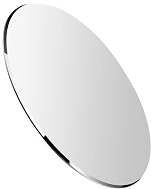 KOMBIUDA Tapis De Souris Rond Aluminium Argenté Anti-dérapant Pour Pc Et Ordinateurs De Bureau