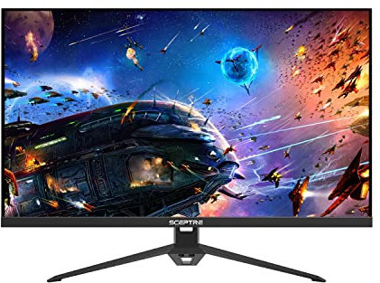 Sceptre 27-inch IPS Gaming Monitor up to 165Hz DisplayPort HDMI 300 Lux Build-in Speakers, Machine Black (E278B-FPT168)