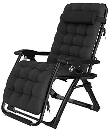 Balkon Büro Relaxsessel Sonnenliege Liegesessel Relaxer mit Getränkehalter | Klappbare Outdoor-Gartenstühle mit gepolstertem Kissen und Fußstütze | Sessel für Wohnzimmer Lazy