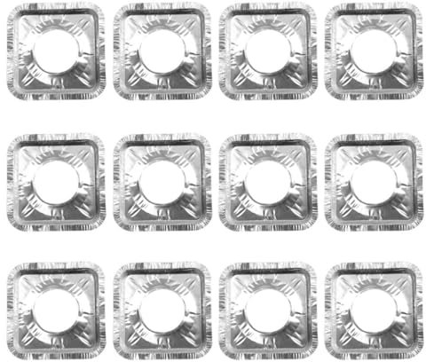 Healeved Gaskochfeld Schutzmatten - 50Pcs Stück Gasherd Abdeckungen, Gasherd Matten, für Kochfelder, Gasherde, Brenner - Einweg Spritzschutz Folie Brenner Cover Protector