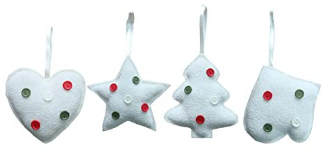 Luzhengyang 4 pezzi bella decorazione albero di Natale panno arte festa decorazione casa appeso ciondolo