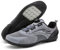 PENXZT Herren MTB-Radschuhe Mountainbike Fahrradschuhe Outdoor-Radschuhe Gummisohle Nicht rutschernde atmungsaktiv,Grau,44 EU