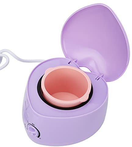 Mini Chauffe-Pot de Cire, Pot Intérieur en Silicone Facile à Nettoyer en Forme de Coeur Mini Chauffe-cire pour Salon de beauté pour l'épilation (Prise UE 220V)