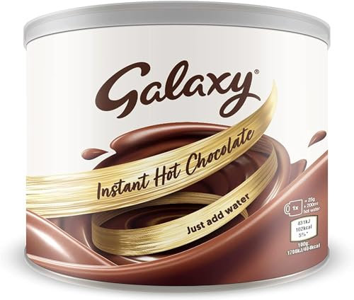 Galaxy Instant Hot Chocolate | 1kg Galaxy Chocolate Powder | Add hot Water, best drinking chocolate bulk buy option for Home & Office (Pack of 1000g Tin) by Shop 4 Less