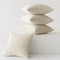 Slozzi 4er Set Kordsamt Kissenbezug Kissenbezüge Kissenhülle Sofakissen Dekokissenbezug Couchkissen Weich für Sofa Schlafzimmer Wohnzimmer Büro, 50x50 cm, Creme