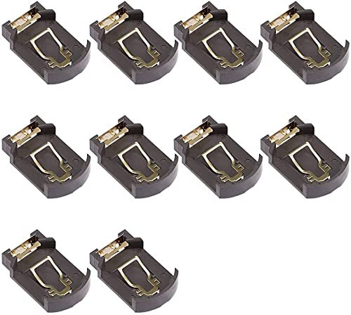 XYWHPGV 10Pcs Horizontaler Münzknopf Batteriehalter Brown Container Case für CR2032 2025(667eb da28d 4928f de2b7 ec408 72c84