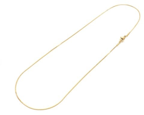 Vintageparts Schlangenkette 1 mm aus 304 Edelstahl in goldfarben 45cm 1 Stück zum Schmuck selber Machen