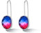 MetJakt 925 Silber Hängeohrringe für Damen mit Echtem Naturstein und Kristallen Bunt Glitzer Farbwechselnde Edelstein Ohrringe Damenschmuck (Rosa Saphir)