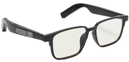 Smart-Brille, Kabellose IP5-wasserdichte Open-Ear-Sound-Sonnenbrille mit Dual-Mikrofonen, BT 5.3 Sprachsteuerung, Unisex-Smart-Audio-Brille für Fahren, Sport, (Einzelne Gläser)