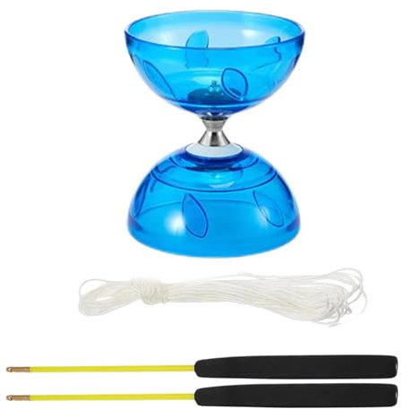 Will LIke Diabolo mit Kugellager, Diabolo Jonglierset mit Diabolostab, Diabolo-Freizeitsport, perfekt für Outdoor-Sportarten (Blau)