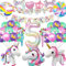Betensh Einhorn Geburtstagsdeko Mädchen 5 Jahre, Einhorn Luftballons Geburtstag Mädchen, Folienballon Geburtstag Einhorn, Einhorn Deko Kindergeburtstag für Einhorn Party