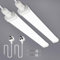 LED Batten Light 4FT with UK Plug, 2-Pack 1.2m in Wall Light Garage Lighting IP65 Waterproof Plug in Ceiling Light for Shed Loft Workshop Office Bedroom Kitchen Tube Strip