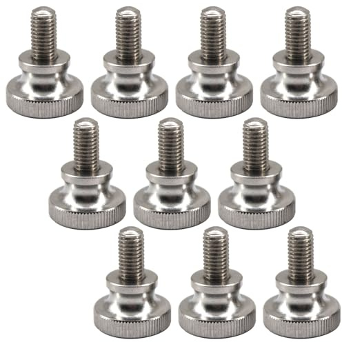 Tornillos moleteados planos de acero inoxidable 304, M3 x 8 mm, 10 unidades