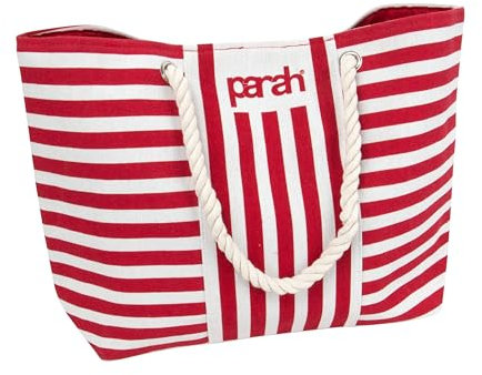 PARAH, Borsa da Mare Grande 48 x 32, Fashion e Versatile, Colori Assortiti (Rossa)