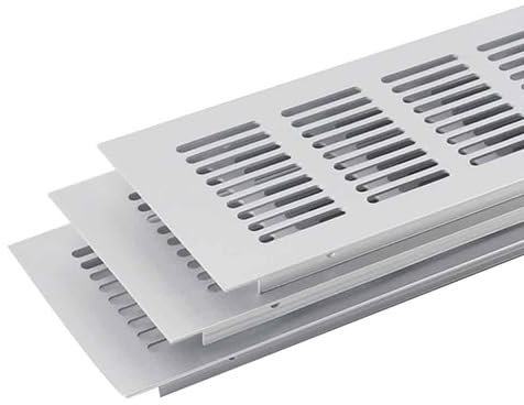 rejillas de ventilación, 1 rejilla de ventilación rectangular de malla transpirable de aleación de aluminio for armario, armario, zapatero, rejillas de ventilación de refrigeración(100x600mm)