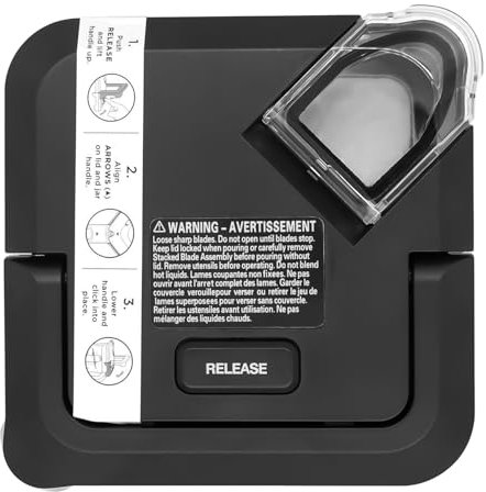 WARDFYT Locking Lid Replacement Compatible with Ninja BL660 BL770 NJ601AMZ Blender 72oz XL Pitcher NEW MODEL, Replacement NEWER Square Top Cover for Ninja 72 OZ Pitcher BL740 BL780 BL663CO BL771 BL772