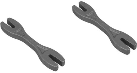 ULTECHNOVO 2 Piezas Accesorios para motos llave de radios llave de motocicleta Herramienta de ajuste de radios accesorio para motocicleta Llave inglesa para radios de bicicleta acero