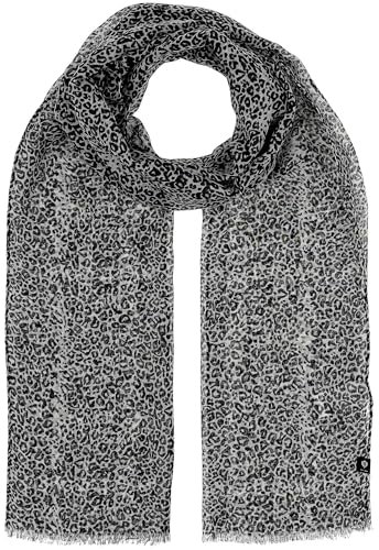 FRAAS Stola mit zartem Leo-Print - 50 x 180 cm - leichter Schal mit Animal-Muster - Sustainability Edition