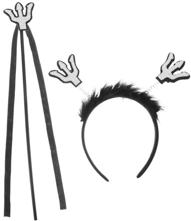 TOYANDONA 1 Set Party-Stirnband party kopfschmuck halloween kopfschmuck Schwarzes Party Haarband Halloween- Grimassenkostüm Kopfschmuck Requisiten Leistungsqualitäten Stoff Black