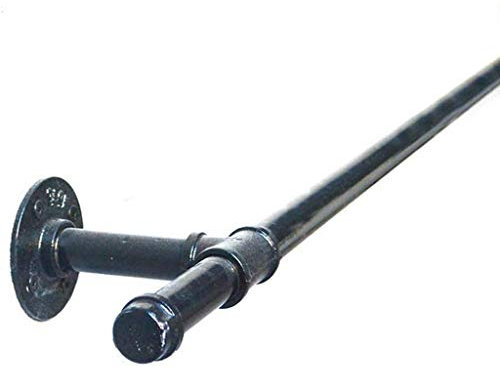 Schmiedeeisernes schwarzes Treppengeländer-Set mit Wandhalterung, für Innen- und Außenbereich, Sicherheitsgriff für Treppen, Baluster, modernes Geländer für Veranda, Deck (5 m)