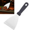 Huybaa Espátula Triangular Profesional de Acero Inoxidable para Cocina, Rasqueta de Panadero, 24.5 x 9.8 cm