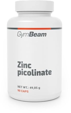 GymBeam Zinkpicolinat (Kapseln) – Fürs Immunsystem, Zinkpicolinat mit hoher Bioverfügbarkeit, für Haut Und Testosteron, mit 15 mg Zink, vegan, unterstützt gesunde Haare, Nägel und Knochen, 90 Kapseln