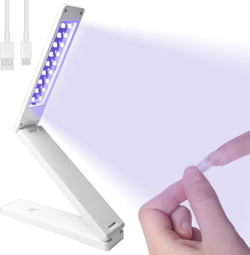 Aicharynic UV Lampe für Harz, Wiederaufladbares UV Licht, Faltbar UV Lampe, UV Resin Lampe, Mini LED Lampe für UV-Harz, Harzformen, Schmuckherstellung