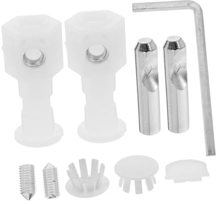 FONDOTIN 10pcs Wall Hung Toilet Fixing Bolts Kit Nylon Locking Back Connectors Toilet Seat Hinges Replacement Screws for Bathroom Installation