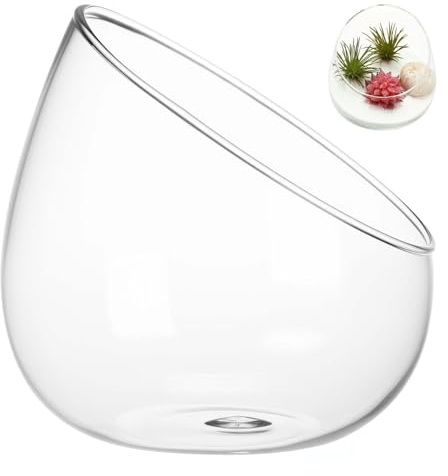 SEWACC Vase en Verre à Coupe inclinée, Vase Transparent pour Terrarium, Pot à Bonbons, Pot à Fruits, récipient Floral pour Mariage, fête, événement, décoration de Maison ou de Bureau