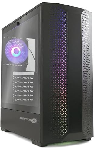 SIMPLETEK - Desktop-PC der 15. Generation | Core Ultra 9 285T RAM 8 GB SSD 240 GB | Gaming-Gehäuse aus Glas, inklusive Windows 11 Pro und dedizierter GPU RX7900XT 20 GB