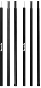 Naturehike Sonnenverdeck Stange 2er-Set, 2,5 mm verdickter Rohrdurchmesser | Zeltstangen Windbeständig Hochbelastbare Teleskopstange aus Eisen, Mehrzweck Aufstellstange