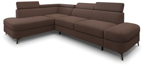 Masseno Ecksofa AVISE Q L-S mit Schlaffunktion L-Form, Klassisch Sofa mit Bettkasten, Wohnzimmersofa, Couch, Soffa, Bettsofa, Couchgarnitur - Braun, Quelle 25