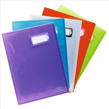 1 Porte vues Crystal Colours polypro 40 vues taille 24x32cm - Format à classer à l'intérieur: A4 - coloris aléatoires