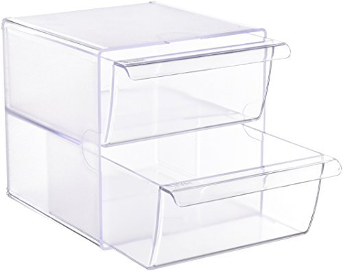 File 2000 6702 CSTP — Großer Würfel-Organizer mit 2 Schubladen aus Kunststoff