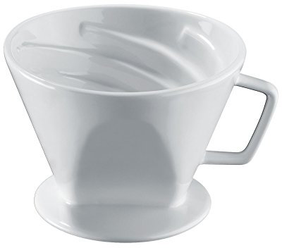Cilio Kaffeefilter Vienna, Gr.4, Porzellan, weiß, 14 x 14 x 11 cm