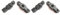 4 x Bremsgummi Bremsschuh Bremsbelag schwarz für Magura hydraulische Felgenbremse HS-11 HS-33