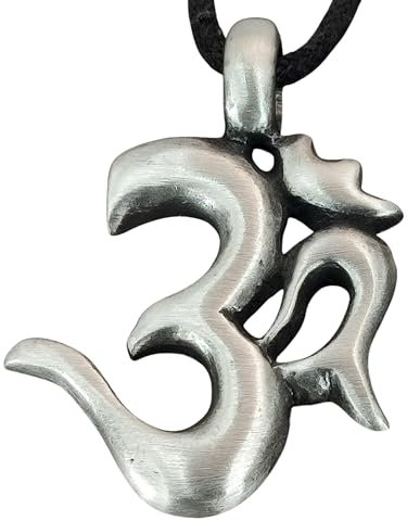 Kiss of Leather Aum/Om Anhänger aus Zinn mit Baumwollband Zi. 63