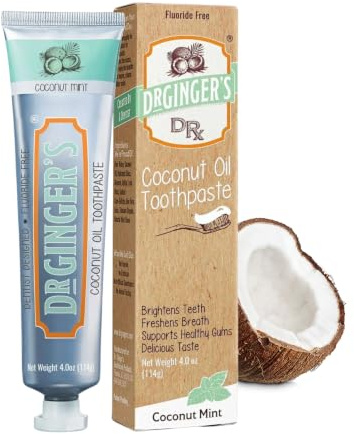 Dr. Gingers - Fluoride-Free Coconut Oil Toothpaste Coconut Mint - 4 oz.
