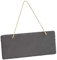 LAUBLUST Schiefer Memo-Tafel zum Beschriften - 25x10cm, Anthrazit - Dekorative Schieferplatte mit Halteseil als Namensschild | Wandtafel | Haustür-Schild | Küchen-Tafel | Geschenkidee zum Einzug