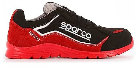 Sparco Unisex Nitro Industrial Shoe, Rosso-Nero, 36 EU