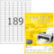 TopStick 8780 Universal Etiketten, 100 Blatt, 25,4 x 10 mm, 189 pro A4 Bogen, 18900 Stück, selbstklebend, bedruckbar, matt, blanko Papier Klebeetiketten Aufkleber, weiß