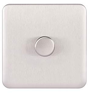 Schneider Electric Lisse Screwless Deco GGBL6011CSSS Mains Dimmer 1 Gang 1 way 250W SS display pack