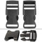 Fibbie a Scatto Doppie, Dimensione 25 mm, 2 Pz Fibbia Clip da Cintura, Fibbia a Clip per Zaino, Fibbia Plastica con Chiusura a Scatto per Zaino, Ricambi Chiusura Zaini, DIY, Fibbie Plastica, Nero