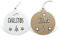 KARIVOO Bola para árbol de navidad personalizable con nombre, en color blanco y madera MDF, cordel incluido.